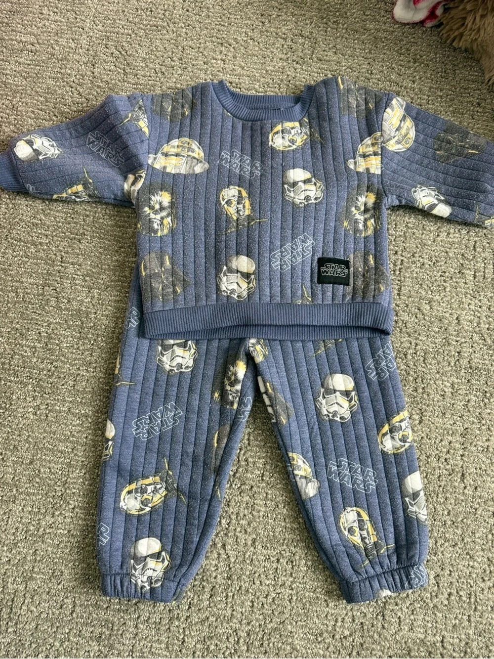 24 months Star Wars Blue Quilted Kids One-Piece Set